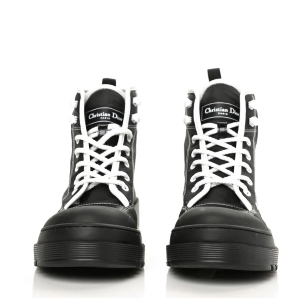 CHRISTIAN DIOR Technical Fabric D-Rise Low Boots 37.5 Black - Picture 3 of 11